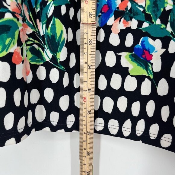 Eliza J Womens Floral Print Shift Dress Size 6 Navy Lined Stretch Half Sleeve - Picture 13 of 16